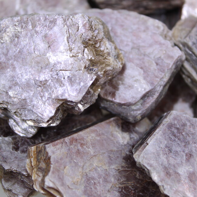Lepidolite (Purple Mica)  - Slab Slice Flat - Rough Raw Natural