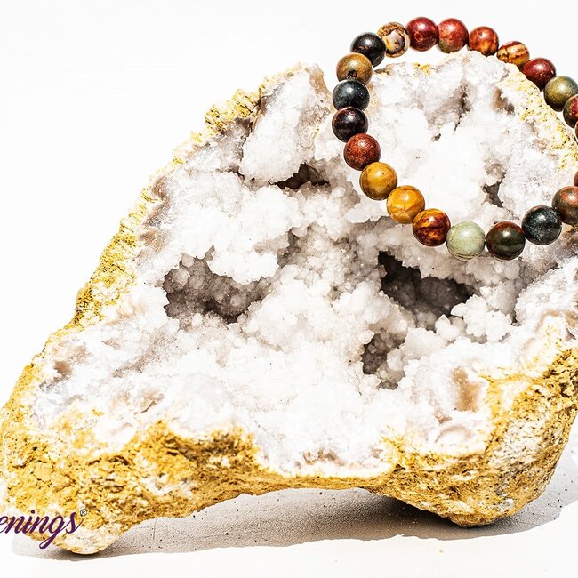 Cherry (Red) Creek Jasper Bracelets - 8mm