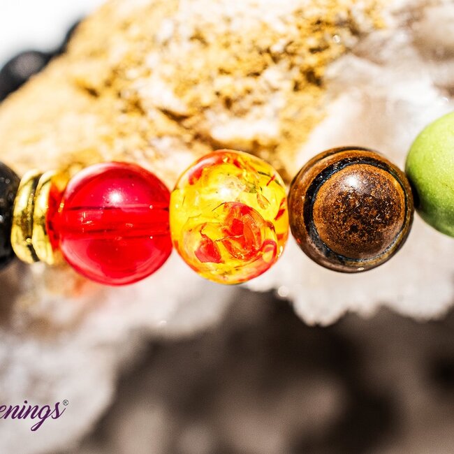 Chakra Oil Diffuser with Lava Bracelets - 8mm