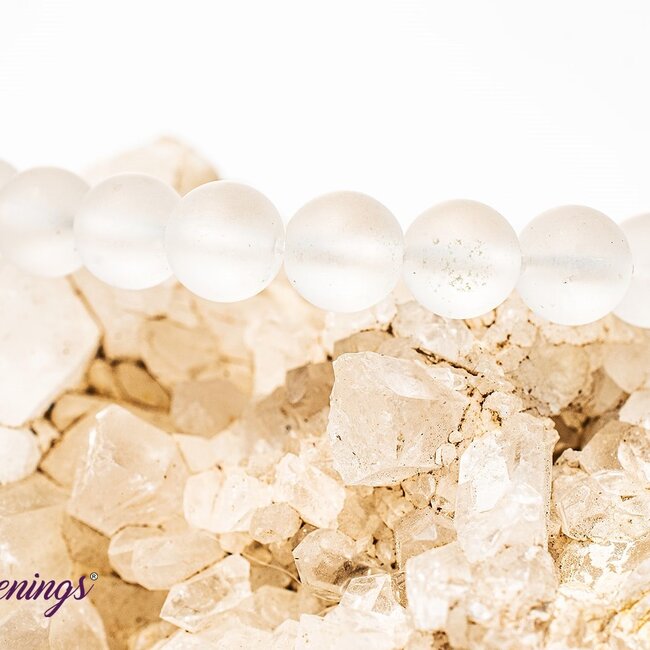 Matte Clear Quartz Bracelets  - 8mm