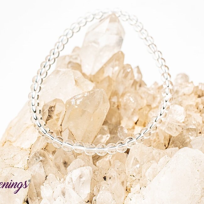 Clear Quartz Crystal Bracelet-4mm