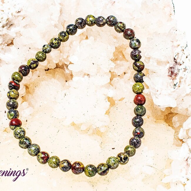 Dragons Blood Jasper Bracelets - 4mm Mini