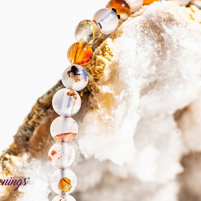 Dendric Dentritic Agate Bracelets - 4mm Mini