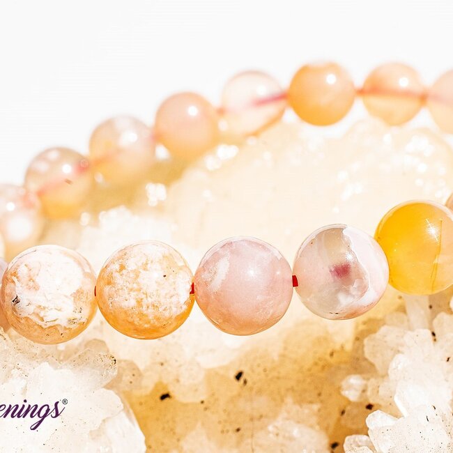 Flower Agate (Cherry Blossom) Bracelets - 8mm