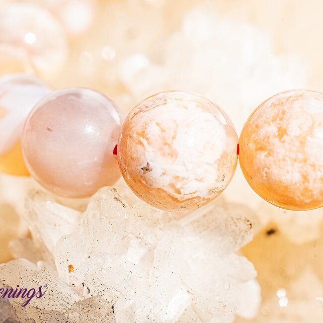Flower Agate (Cherry Blossom) Bracelets - 8mm