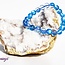 Frosted Mermaid Glass Blue Aura Bracelet-8mm