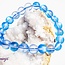 Frosted Mermaid Glass Blue Aura Bracelet-8mm