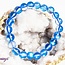 Frosted Mermaid Glass Blue Aura Bracelet-8mm