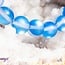 Frosted Mermaid Glass Dark Blue Aura Bracelets - 8mm Colbalt