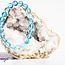 Frosted Mermaid Glass Light Blue Aqua Aura Bracelets - 8mm