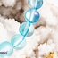 Frosted Mermaid Glass Light Blue Aqua Aura Bracelets - 8mm