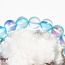 Frosted Mermaid Glass Light Blue Aqua Aura Bracelets - 8mm