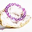 Frosted Mermaid Glass Purple Aura Bracelets - 8mm