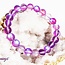 Frosted Mermaid Glass Purple Aura Bracelets - 8mm