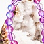 Frosted Mermaid Glass Purple Aura Bracelets - 8mm