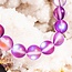 Frosted Mermaid Glass Purple Aura Bracelets - 8mm