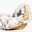 Frosted Mermaid Glass White Aura  Bracelet - 8mm