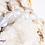 Frosted Mermaid Glass White Aura  Bracelet - 8mm