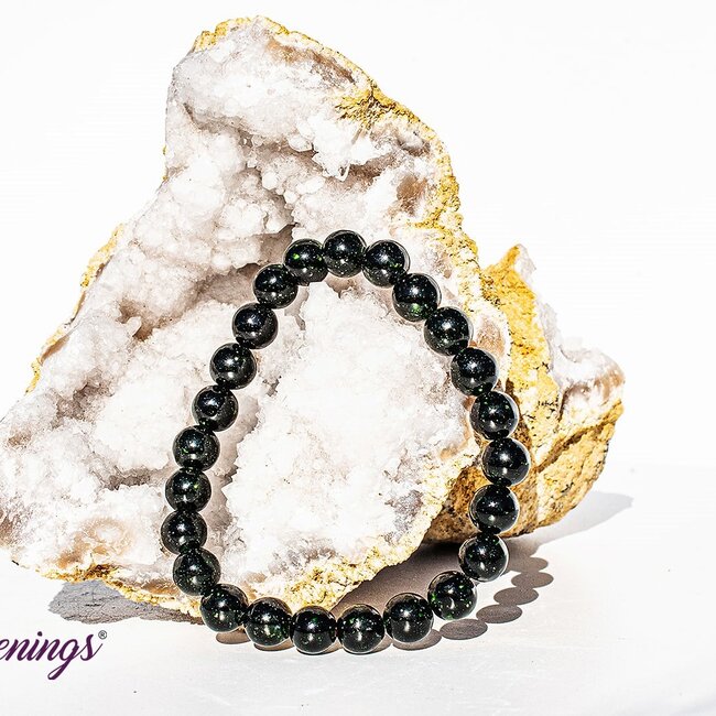 Green Sandstone (Goldstone Gold Stone) Sand Stone Bracelets - 8mm