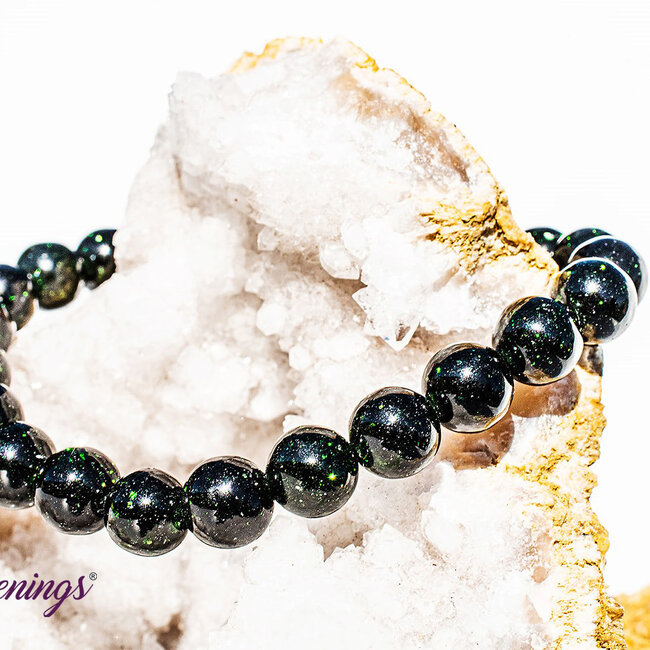 Green Sandstone (Goldstone Gold Stone) Sand Stone Bracelets - 8mm