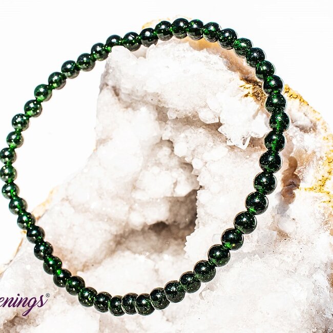 Green Sandstone (Goldstone) Sand Stone Bracelets - 4mm