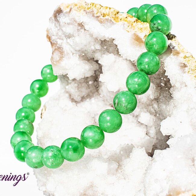 Green Angelite Bracelets (AA Grade) - 8mm