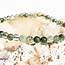 Green Rutilated Rutile Quartz Bracelets - 4mm Mini Epidote Inclusions