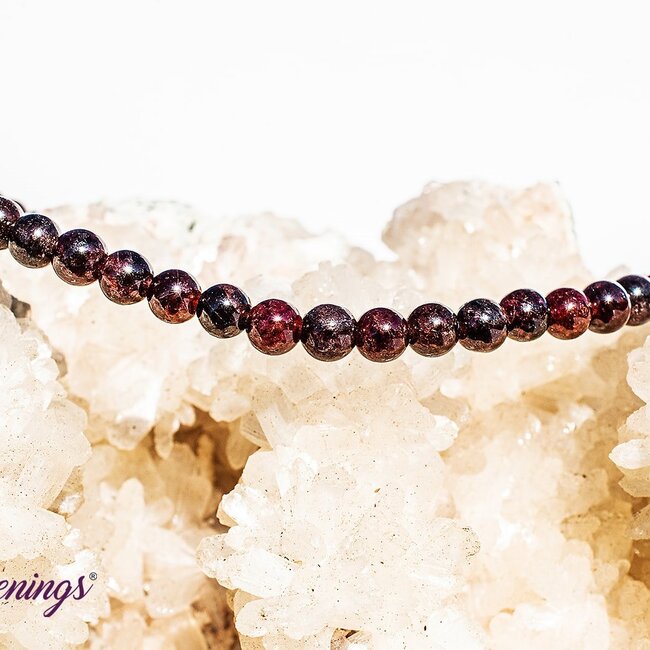 Red Garnet Bracelets - 4mm Mini
