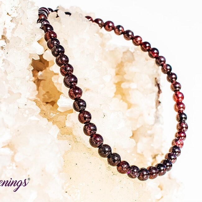 Red Garnet Bracelets - 4mm Mini
