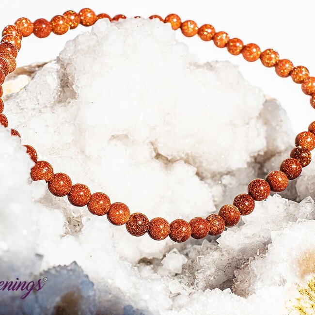 Gold Sandstone (Goldstone) Sand Stone Bracelets - 4mm Mini