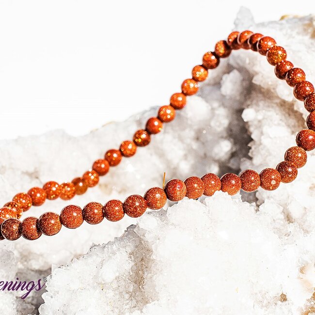 Gold Sandstone (Goldstone) Sand Stone Bracelets - 4mm Mini