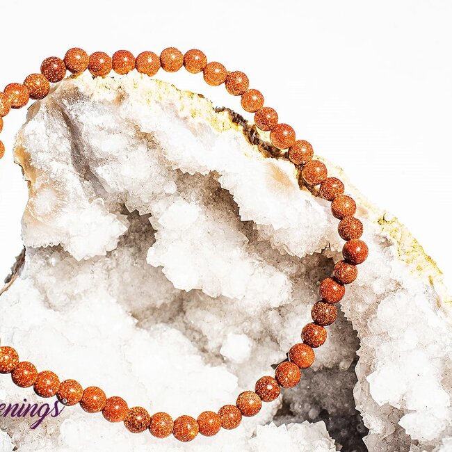 Gold Sandstone (Goldstone) Sand Stone Bracelets - 4mm Mini