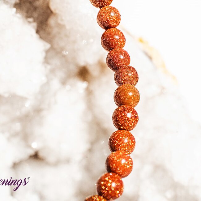 Gold Sandstone (Goldstone) Sand Stone Bracelets - 4mm Mini