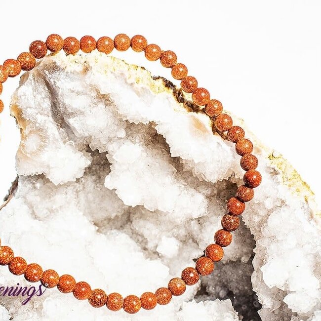 Gold Sandstone (Goldstone) Sand Stone Bracelets - 4mm Mini