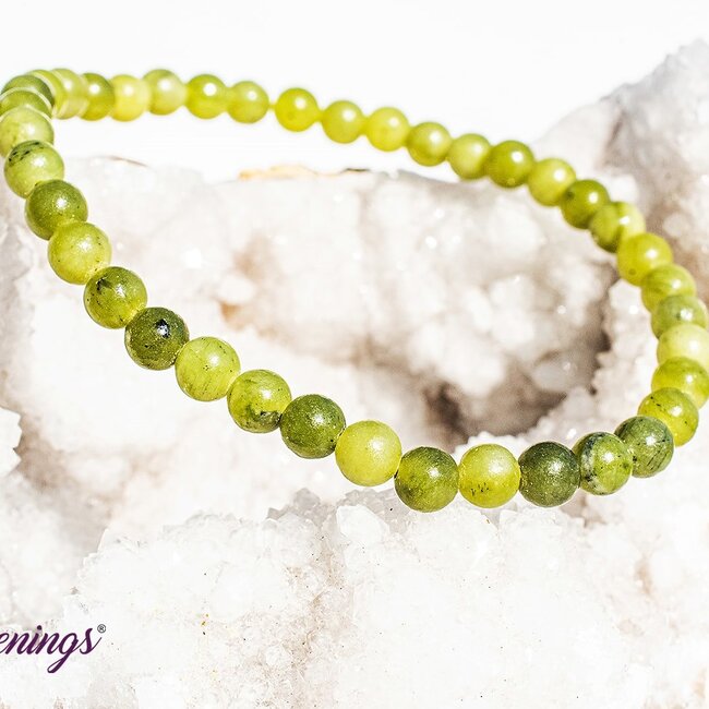 Green Yellow Serpentine Bracelets - 4mm Mini