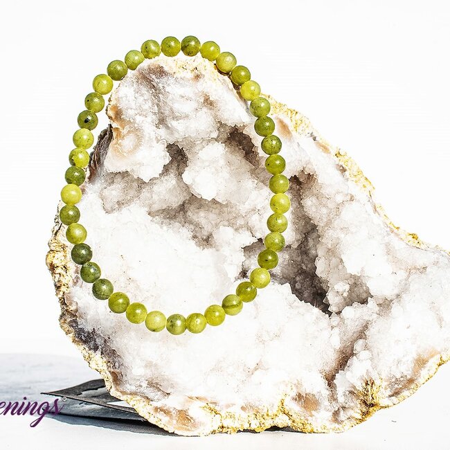 Green Yellow Serpentine Bracelets - 4mm Mini