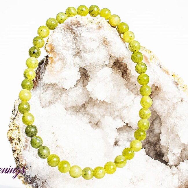 Green Yellow Serpentine Bracelets - 4mm Mini