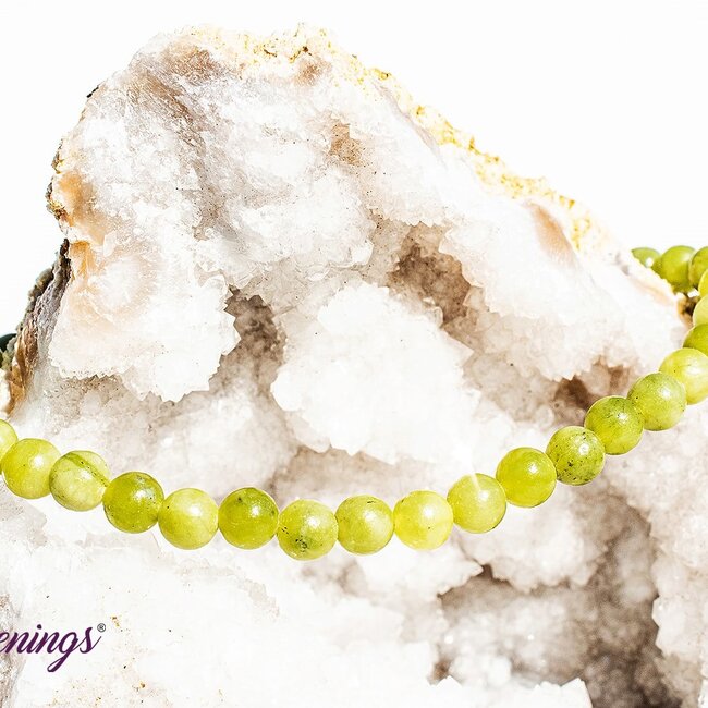 Green Yellow Serpentine Bracelets - 4mm Mini