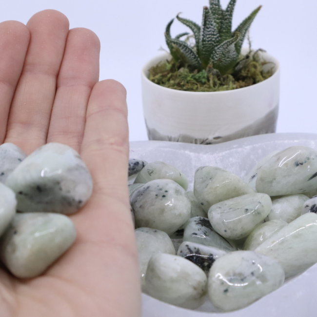 Hiddenite (Green Kunzite) - Tumbled