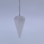 Selenite Pendulum-Dowsing Hexagonal Faceted Cone Point Divination-Silver Chain-Crystal Gemstone