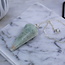 Amazonite Pendulums - Dowsing Hexagonal Faceted Cone Point Divination - Silver Chain Crystal Gemstone