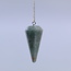Amazonite Pendulums - Dowsing Hexagonal Faceted Cone Point Divination - Silver Chain Crystal Gemstone