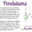 Vesuvianite (Idocrase) Pendulums - Dowsing Hexagonal Faceted Cone Point Divination - Silver Chain - Crystal Gemstone