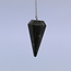 Vesuvianite (Idocrase) Pendulums - Dowsing Hexagonal Faceted Cone Point Divination - Silver Chain - Crystal Gemstone