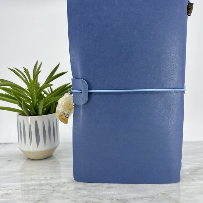 Tree of Life Journal Notebook - Blue with Crystal Charm