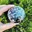 Snowflake Feather Rainbow Fluorite Sphere Orb - 50-55mm