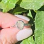 Moldavite Ring-Size 4 Simple Rough-Sterling Silver Raw Natural