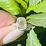 Moldavite Ring-Size 5 Simple Rough-Sterling Silver Raw Natural