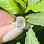 Moldavite Rings - Size 5 Simple Bezel Set Rough - Sterling Silver Raw Natural