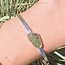 Moldavite Cuff Bracelet Rough - Flexible Sterling Silver Raw Natural